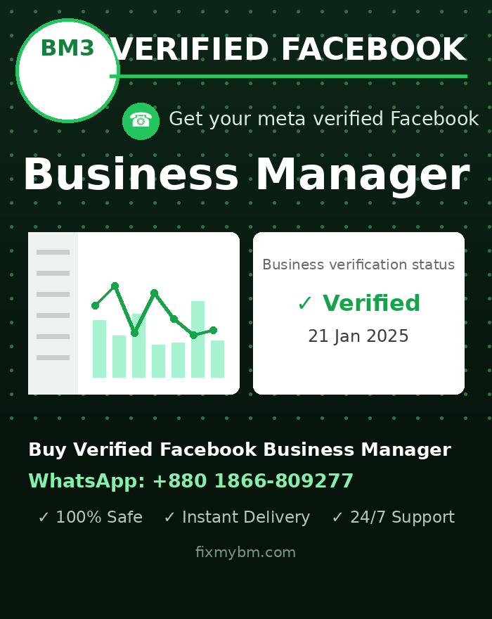 Buy Verified BM 3 | Facebook Business Manager