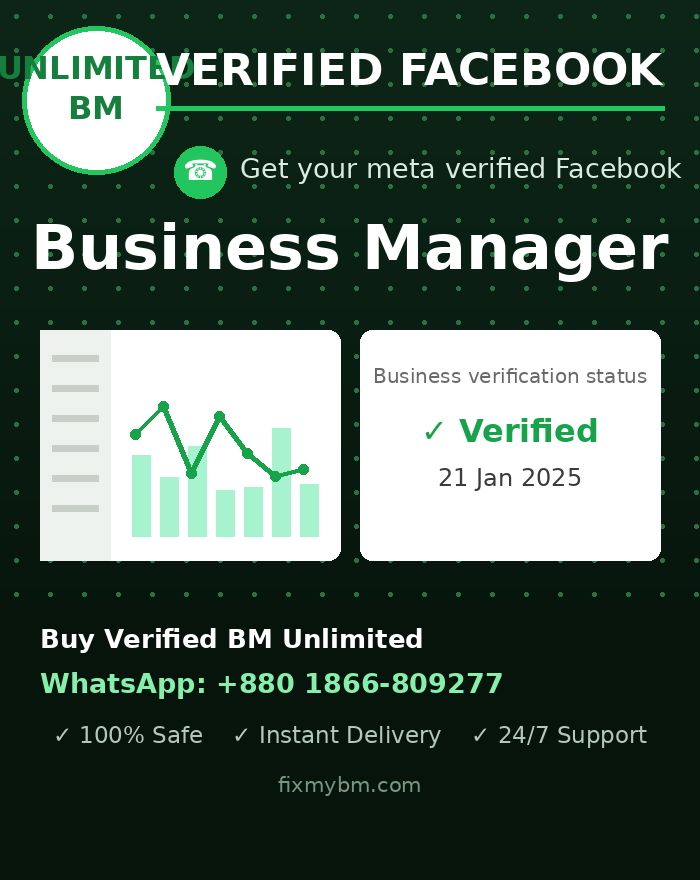 Buy Verified BM Unlimited | Facebook Business Manager Unlimited Access
