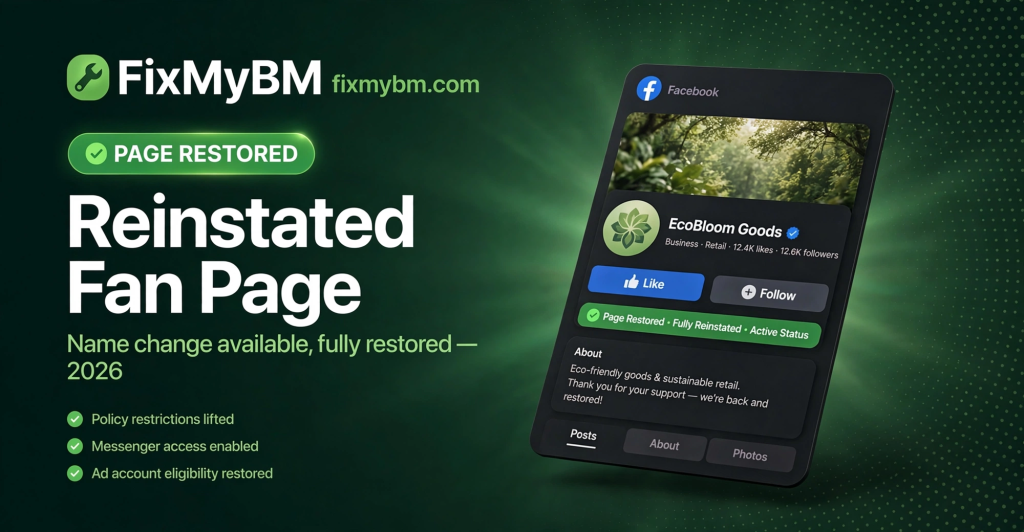 Facebook Reinstated Fan Page (ARI) — Name & Niche Changeable