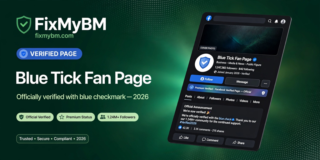 Facebook Blue Tick Fan Page (Verified)