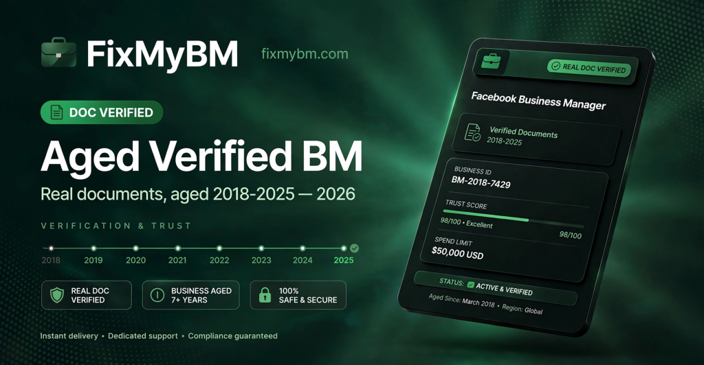 Real Doc Verified Facebook BM — Aged (2018–2025)