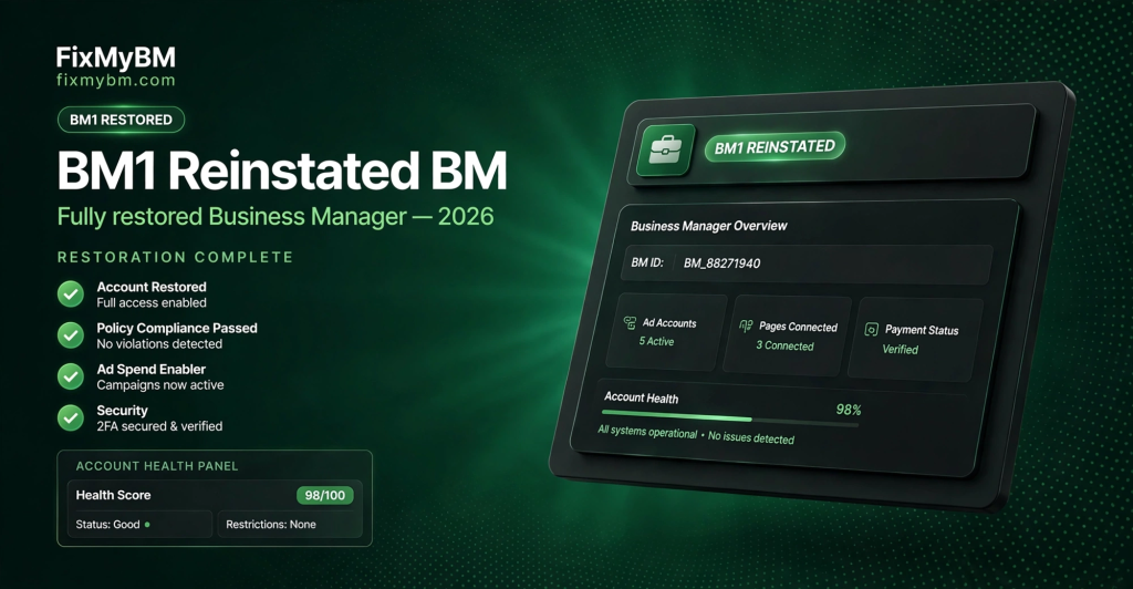 BM1 Reinstated Business Manager